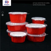 Punase ja valge ühekordselt kasutatav PP kauss peo jaoks