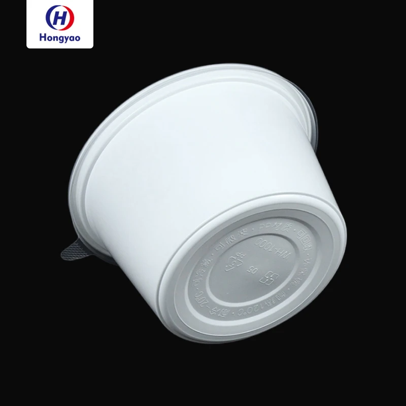 White Plastic Disposable Bowls